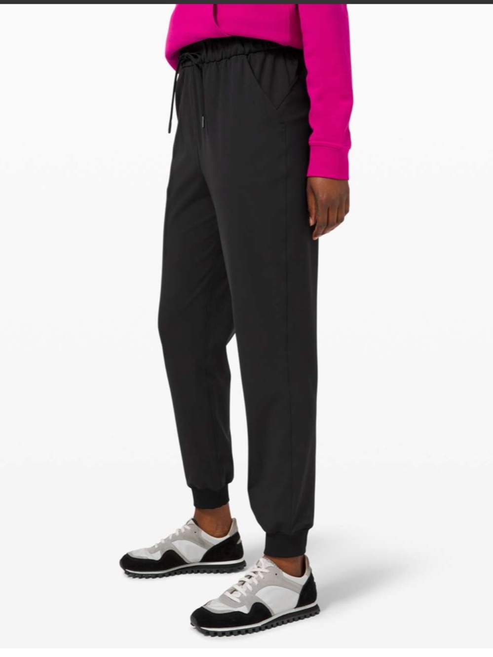 Lululemon Keep Moving Pant Joggers Womens Size 8 Black Drawstring Waist W5CV4S